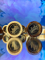 Фішки для гри нарди дерев'яні 26×12мм шкіряна вставка, фото 4