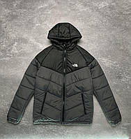 Чоловіча демісезонна куртка The North Face на осінь весну TNF ТНФ розміри s m l xl xxl 3xl колір чорно-сірий