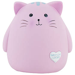 Скарбничка Kite пластикова Pink cat Рожева 15х13х13 см K23-498-2