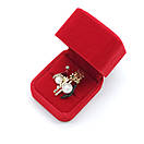 Брошка сніговичок на чорних лижах 40х30мм, фото 4