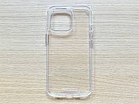 Чехол для Apple iPhone 14 Pro с бортиками прозрачный силиконовый Space
