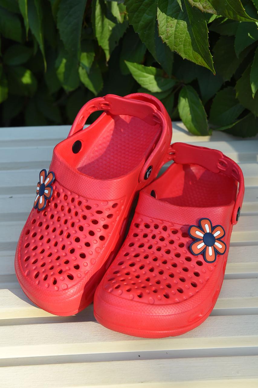 Крокси дитячі для дівчинки червоного кольору 165368T Безкоштовна доставка, фото 1