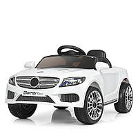 Одноместный детский электромобиль Mercedes с музыкальными и световыми эффектами Bambi M 3981EBLR-1 Белый