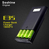 Портативная зарядка Soshine E3S PowerBank Charger x4 Li-Ion 18650 / 2хUSB 5V 3.5A