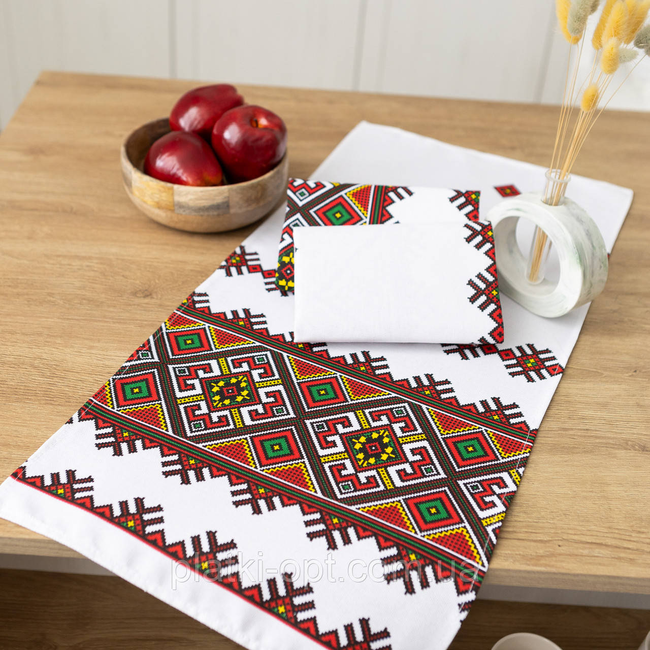 Рушник традиційний "Орнамент червоний" 75х35 см, фото 1