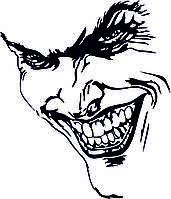 Наклейка вінілова Джокер Joker 117 x 99 см, фото 3