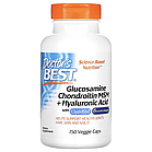 Doctor's Best, глюкозамін, хондроїтин і МСМ з гіалуроновою кислотою, 150 вегетаріанських капсул