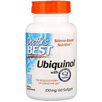 Коэнзим Doctor's Best Ubiquinol with Kaneka 100 mg 60 Softgels DRB-00205 GT, код: 7808987