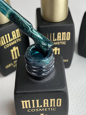 Гель лак для манікюру лак для нігтів Джаспер 10 мл Milano Jasper №17 із шимером блискучий шилак шеллак