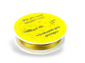 Дріт для бісеру та рукоділля 0,3мм 30м колір Золото