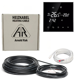 Нагрівальний кабель Arnold Rak Standart EC-15 з терморегулятором Ecoset BHT 800 Wi-Fi