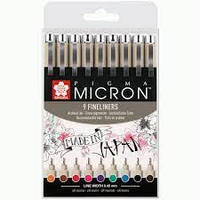 3 Sakura Pigma Micron Pens 01 (0.25mm) BROWN 84511318373