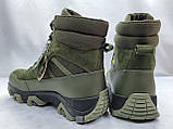 Комфортні зимові черевики-берці на шнурівці хакі (winterfrost) Bertoni 42, 28, фото 4