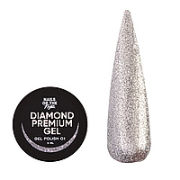 Nails Of The Day Diamond Premium №01 - гель лак с металлической поталью, серебро, 5 мл