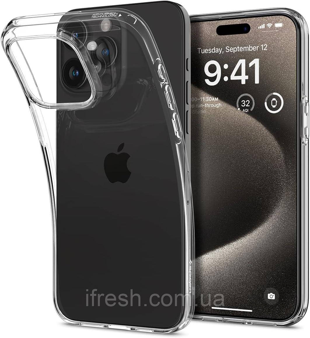 Чохол Spigen для iPhone 15 Pro Max - Liquid Crystal, Crystal Clear (ACS06557), фото 1