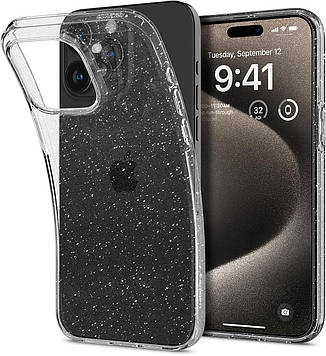 Чохол Spigen для iPhone 15 Pro Max - Liquid Crystal Glitter, Crystal Quartz (ACS06559)