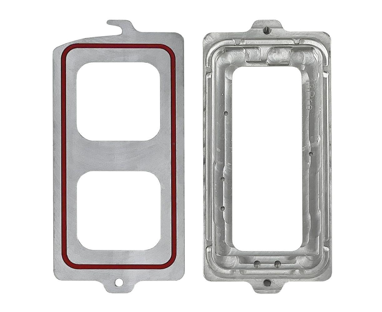 Двоскладова форма для Apple iPhone 13/13 Pro, із затискними болтами, металева, для склеювання рамок