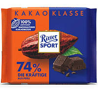 Шоколад Темный Насыщенный Ritter Sport 74% какао из Перу 100 г Германия
