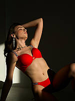 Комплект женского нижнего белья Victoria's Secret Виктория Сикрет Модель Rhinestone со стразами Push-up,
