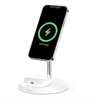 Зарядное устройство Belkin Boost Up Charge Pro 2-in-1 Wireless Charger Stand White (WIZ010VFWH)