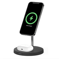 Зарядное устройство Belkin Boost Up Charge Pro 2-in-1 Wireless Charger Stand Black (WIZ010VFBK)