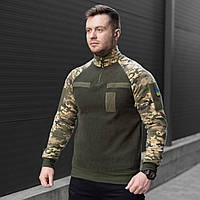 Тактические флисовые кофты воинская, Армейские свитера ЗСУ с липучками размеры М-XXXL