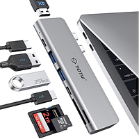 Мультипортовый адаптер TOTU USB-C Hub 7in1 (TT-HB005A)