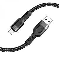 Кабель зарядки hoco. U110 USB-A to Type-C 2.4A Black SC, код: 8133611