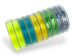 Волосінь стрейч силікон 0,5мм колір Асорті (упаковка 10шт)