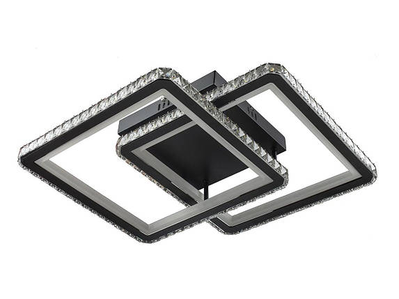 Світлодіодна кришталева люстра квадрат з пультом керування DIMMER 3000-6000 680*525*120 146W, фото 1
