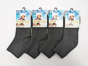 Шкарпетки жіночі махрові Marjinal теплі однотонні 36-40 12 пар/уп чорні