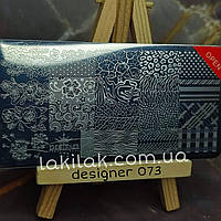 Пластина 073 для стемпинга Designer Professional (12х6см)