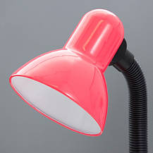 Настільна рожева лампа на гнучкій ніжці під лампу Е27 офісна/для школяра Sirius TY-2203B (рожева), фото 3