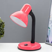 Настільна рожева лампа на гнучкій ніжці під лампу Е27 офісна/для школяра Sirius TY-2203B (рожева), фото 2