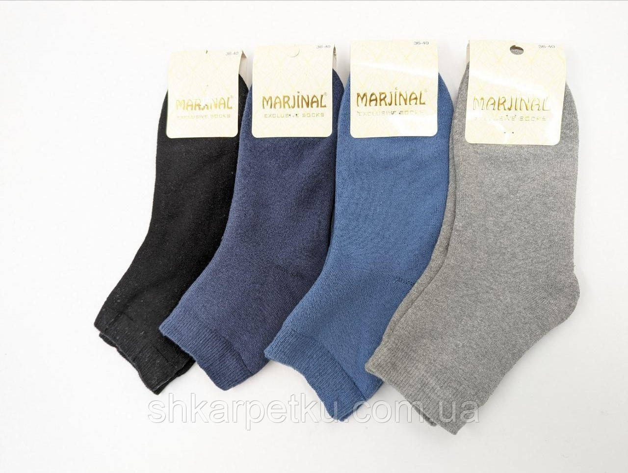 Шкарпетки жіночі махрові Marjinal теплі однотонні 36-40 12 пар/уп мікс кольрів
