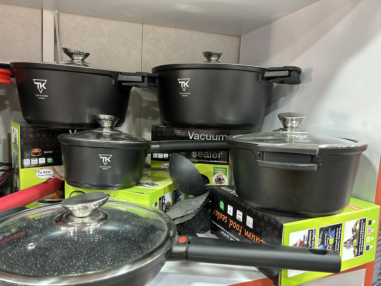 Набір каструль, на 6 предметів із гранітним антипригарним покриттям Top Kitchen TK00021, набір посуду