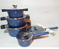 Набір каструль, на 6 предметів із гранітним антипригарним покриттям Top Kitchen TK00021, набір посуду, фото 3