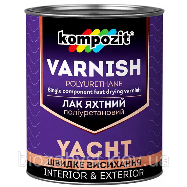 Лак яхтний поліуретановий /глянцевий 2.5л Kompozit
