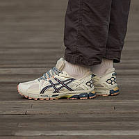 Asics мужские весенние/летние/осенние бежевые кроссовки на шнурках.Демисезонные мужские кожаные кроссы