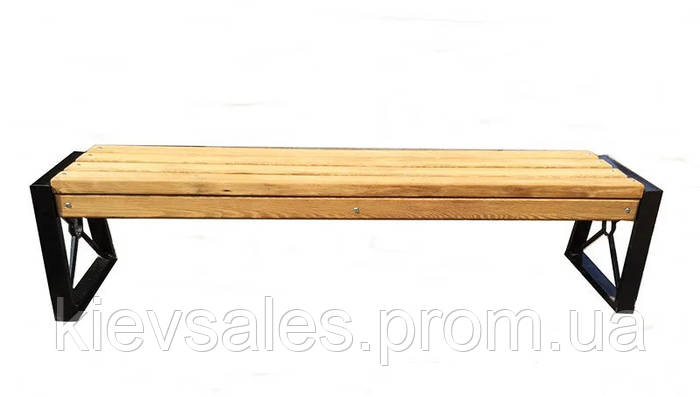 Лавочка уличная Loft металл+дерево без спинки KS, код: 7793966 (ID ...