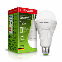 Светодиодная лампа с аккумулятором EUROLAMP A70 12W E27 4500K (LED-A70-12274(EM))