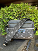 Мужская кожаная сумка через плечо Луи Витон стильная Louis Vuitton, мужская сумка барсетка