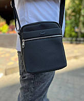 Мужская сумка Lacoste Лакоста нейлон через плечо деловая сумка черная на каждый день Мини-сумка планшет
