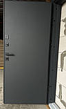 Двері вхідні металеві вуличні Афіна Фарба МДФ Антрацит 960х2050х96 Ліве/Праве, фото 2