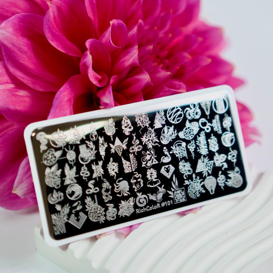 Пластина для стемпінгу RR-101 на пластиковій основі, фото 1