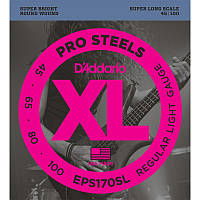 Струни для бас-гітари D'Addario Pro Steels EPS170SL Regular Light 4-String Bass Super Long Sc NC, код: 6555962
