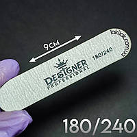 Мини-пилка для ногтей 180/240 прямая Designer Professional