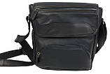 Шкіряна чоловіча сумка-планшетка на плече Mykhail Ikhtyar Чорний (45032 black) SC, код: 7940538, фото 3
