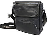 Шкіряна чоловіча сумка-планшетка на плече Mykhail Ikhtyar Чорний (45032 black) SC, код: 7940538, фото 4