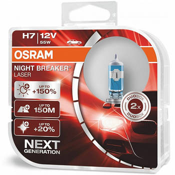 OSRAM H7 Night Breaker LASER NG +150% 55W 12V PX26d HardDuopet